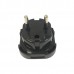 Travel Adapter Plug - UK to Europe (Type C) with Safety Shutter - Black